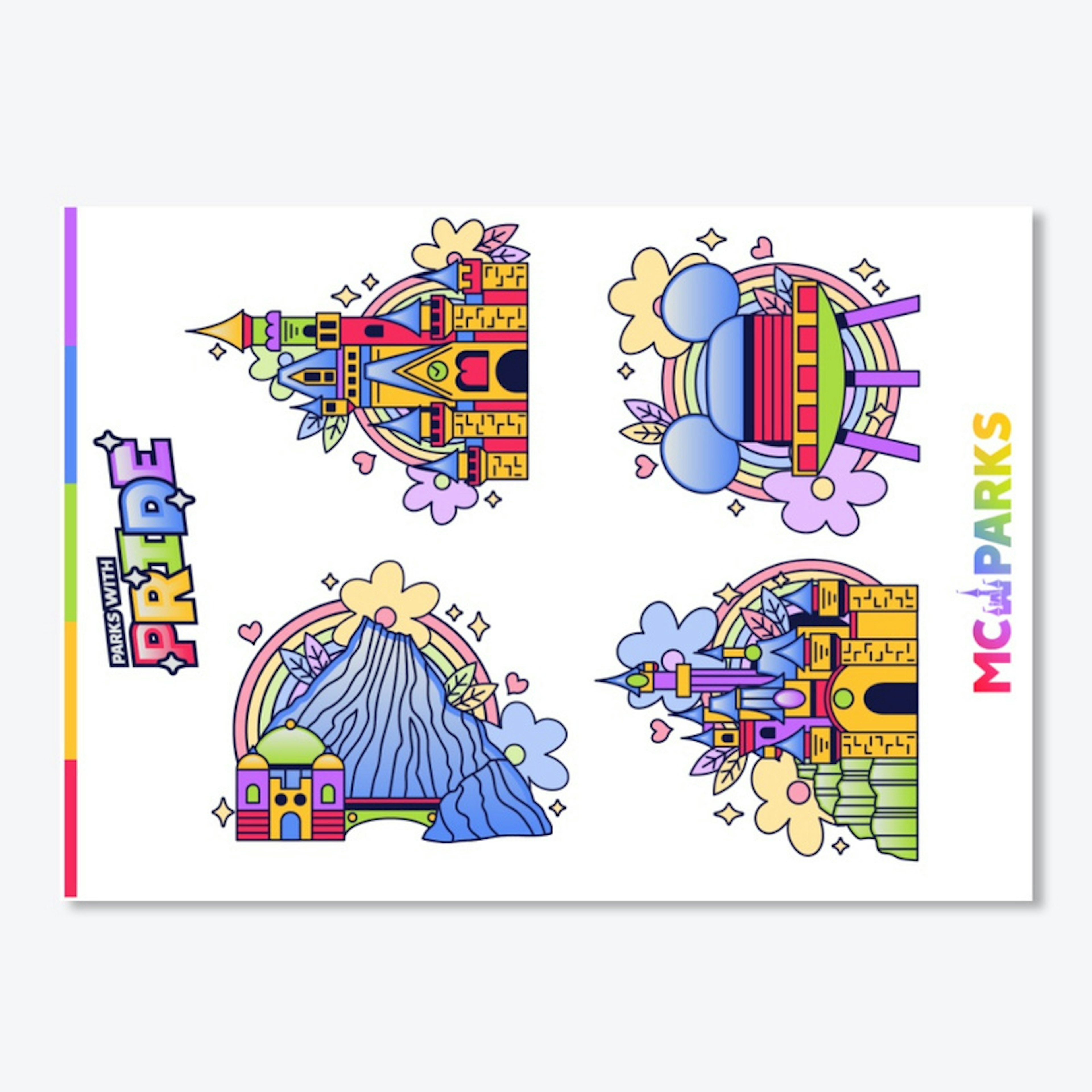 "Parks with Pride" Sticker Sheet 3