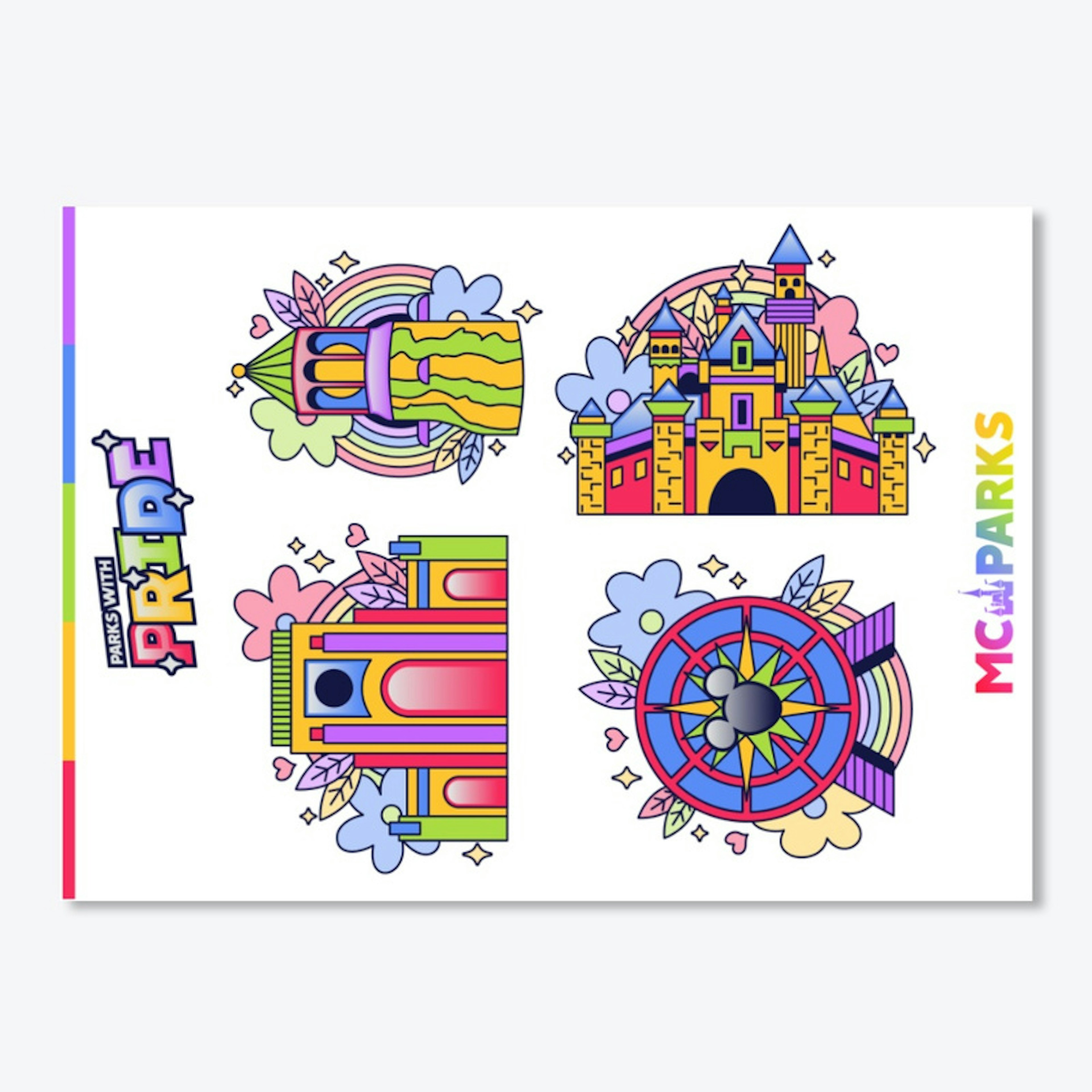 "Parks with Pride" Sticker Sheet 2